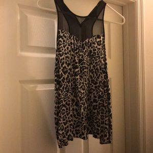 Black and white dressy tank